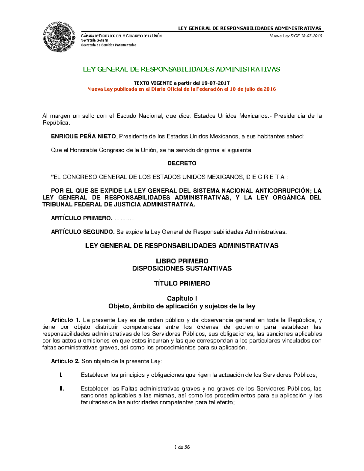 Ley General de Responsabilidades Administrativas - Texto Vigente 2023 ...