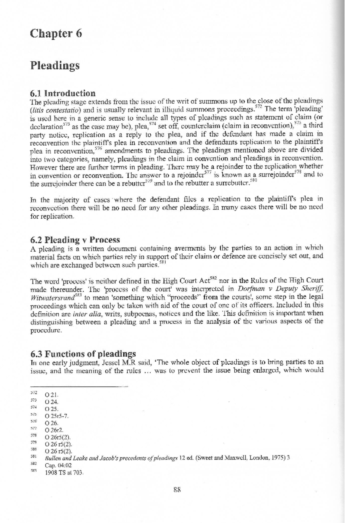 Chapter 6: Comprehensive Notes on Pleadings for Law 101 - Studocu