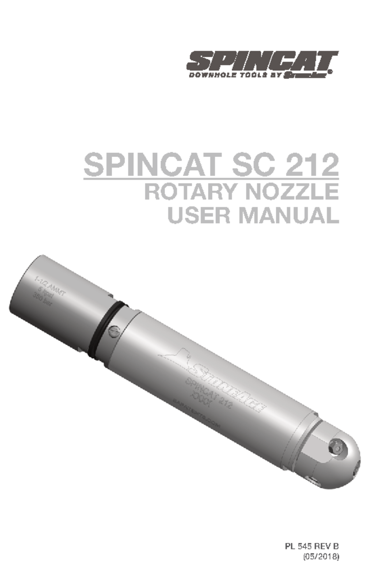 SPINCAT SC 212 Rotary Nozzle User Manual PL 545 Rev B Overview and ...