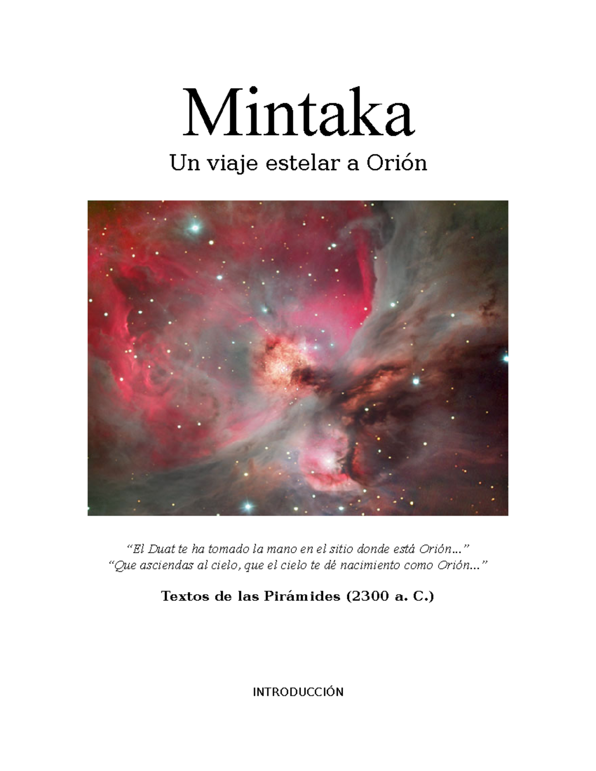Mintaka - Exploraciones sobre la Constelación de Orión - Document Preview