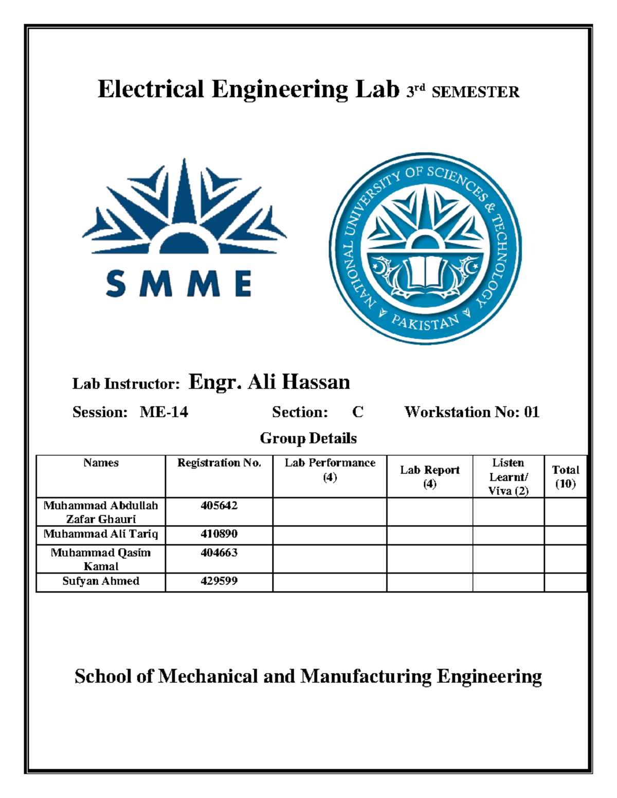 Lab Report ME-14 (C): Series-Parallel DC Circuits Analysis - Studocu