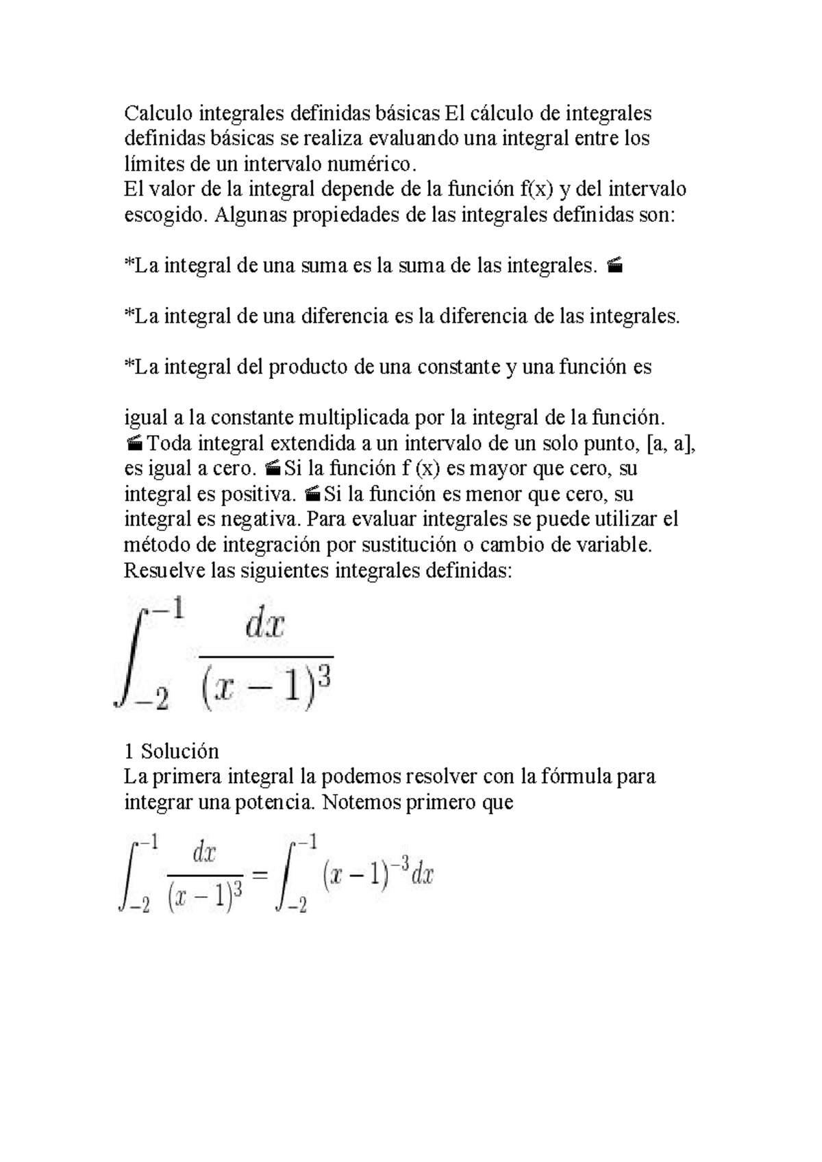 Integrales Definidas Integrales Definidas