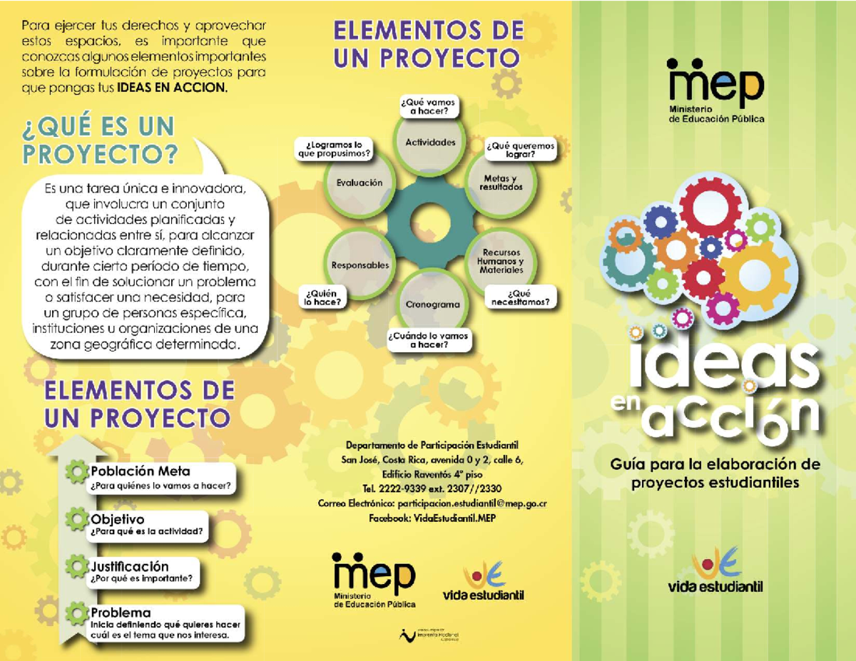 Guía para Elaborar Proyectos Estudiantiles: Ideas en Acción - Studocu