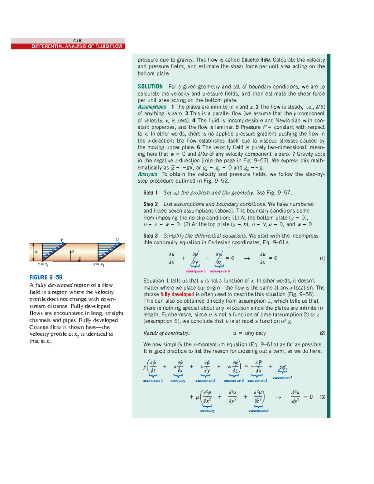 478 FLUID MECHANICS: Couette Flow Analysis & Shear Force Calculation ...