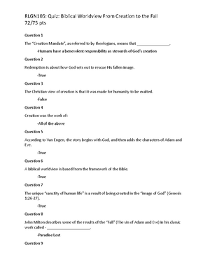 Study Guide RLGN 105 Midterm Exam - Weider Know the following terms ...