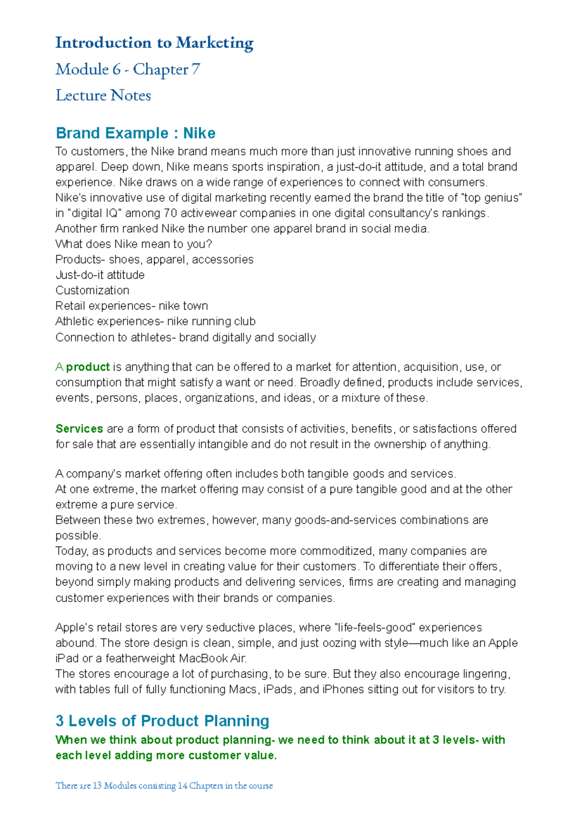 Marketing CH 7 - Lecture Notes on Product Strategy & Branding - Studocu