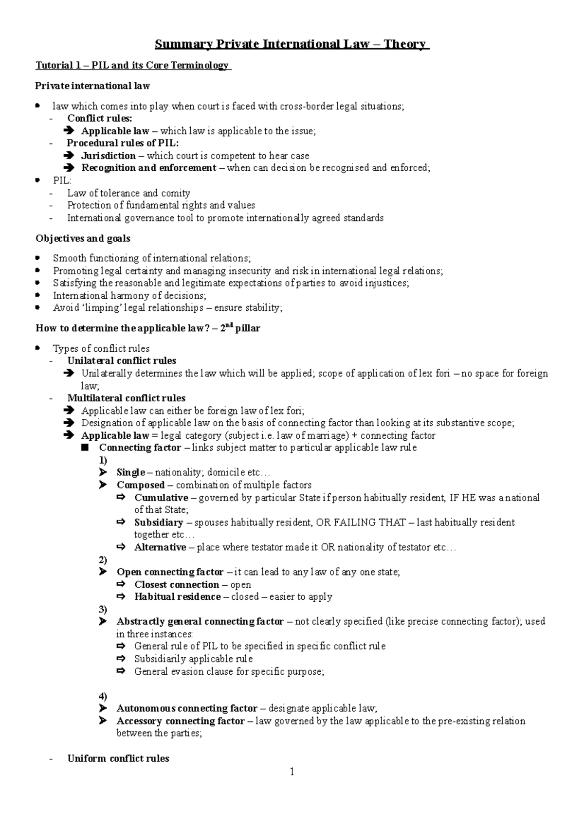 Private International Law (PIL) - Core Concepts and Key Terminology ...