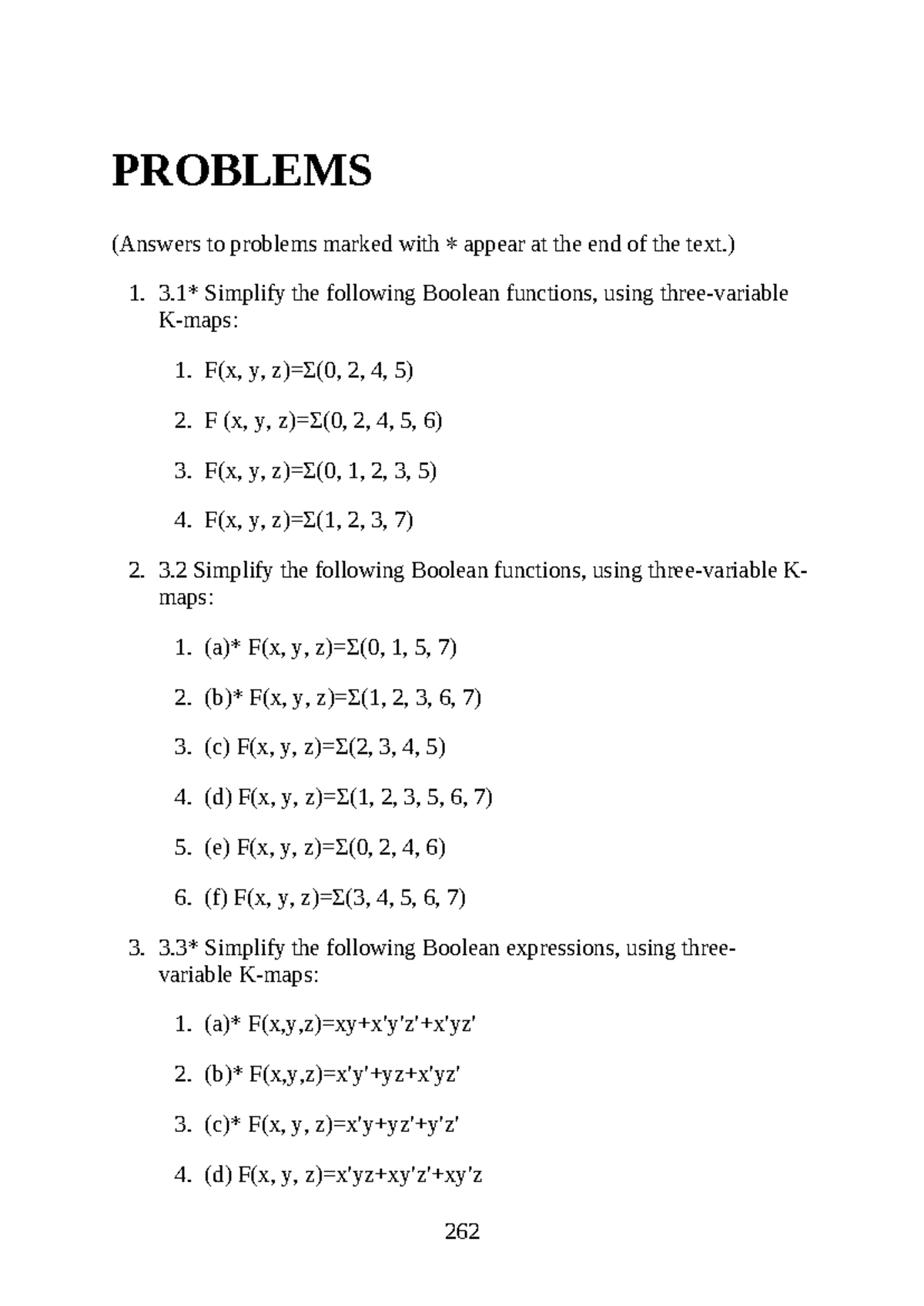 ITI1100 - Chapter 3 - Boolean Function Simplification Problems - Studocu