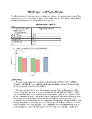 06 LAB FIN PSY 375 Module 6 Lab Worksheet Final - PSY 375 Module Six ...
