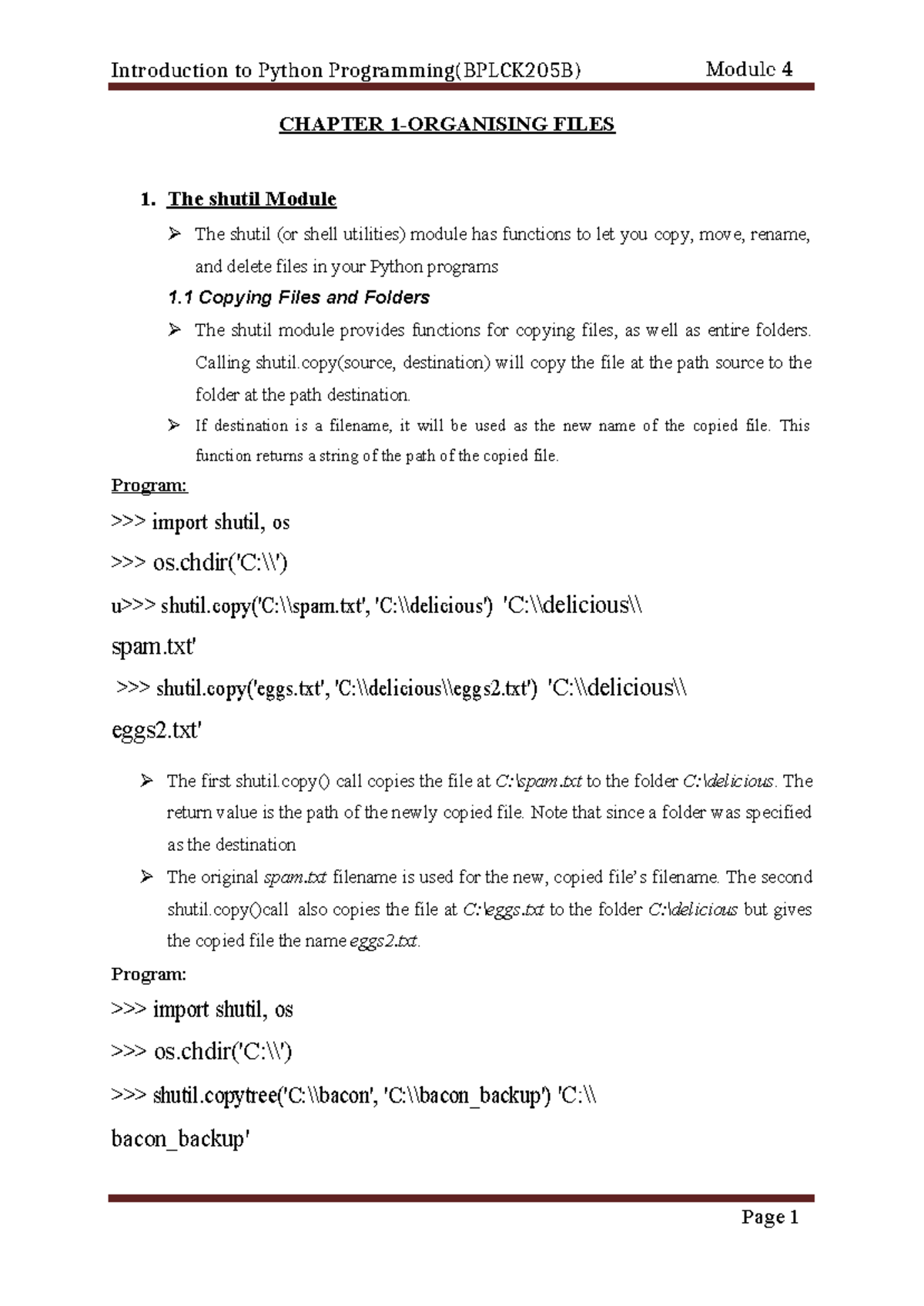 Module 4: Python Programming (BPLCK205B) - Working with Files and ...