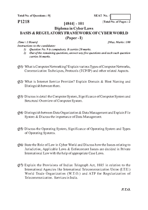 [Solved] What is cyber crime Explain cyber law in major countries ...