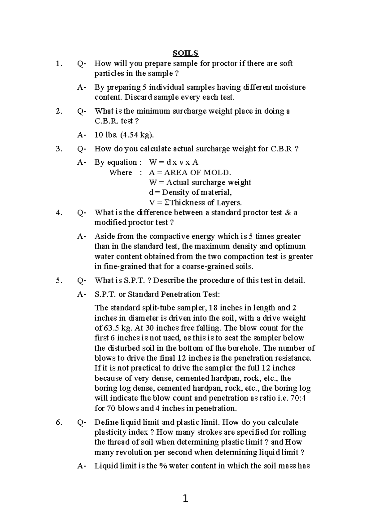Soil Testing and Preparation Techniques for C.B.R. and Proctor Tests ...