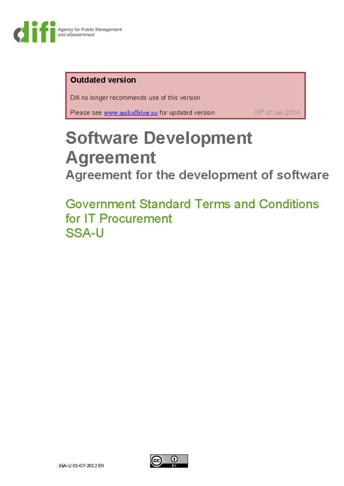 Template Agreement - Software Development Agreement Agreement for the ...