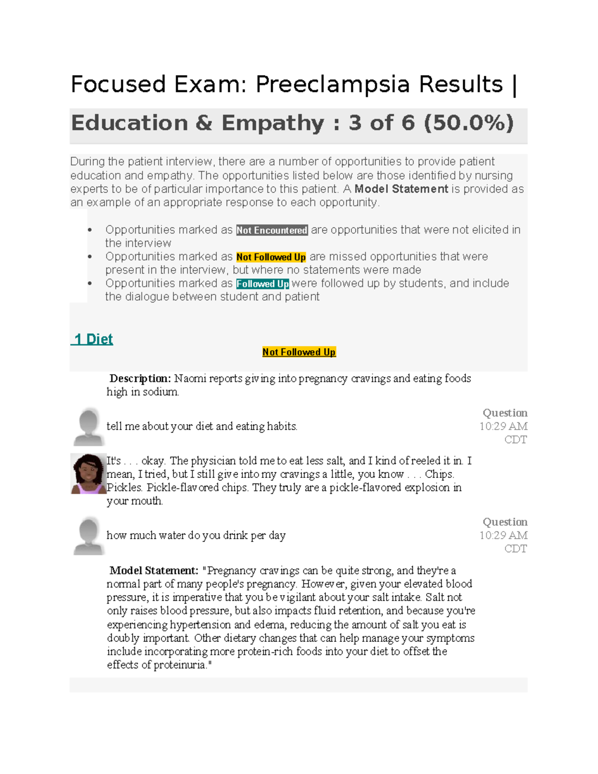 Focused Exam: Preeclampsia Patient Education & Empathy Insights - Studocu