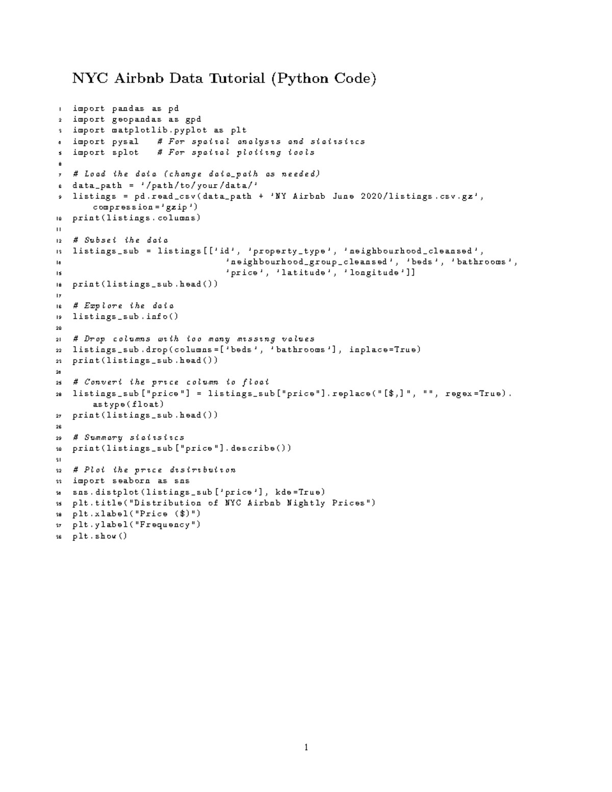 NYC Airbnb Data Analysis Tutorial (Python Code) - Studocu
