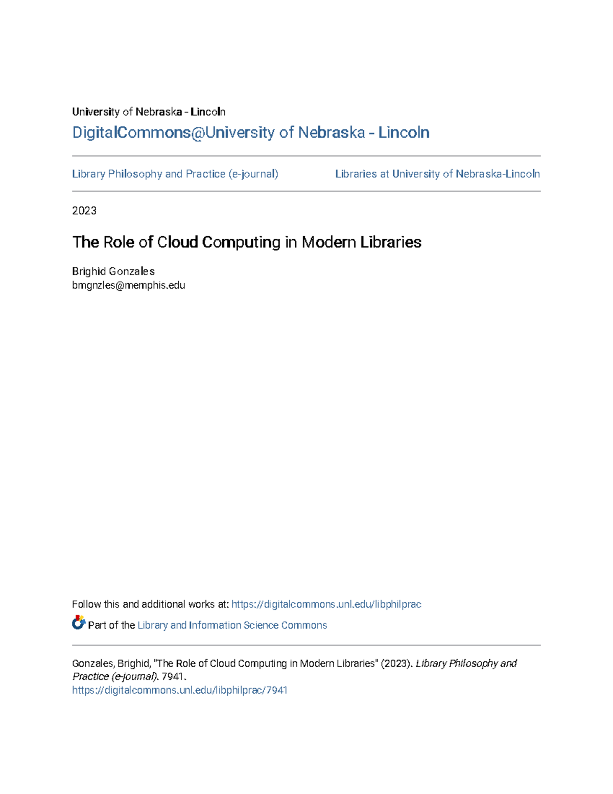 The Role of Cloud Computing in Modern Libraries: Benefits and ...