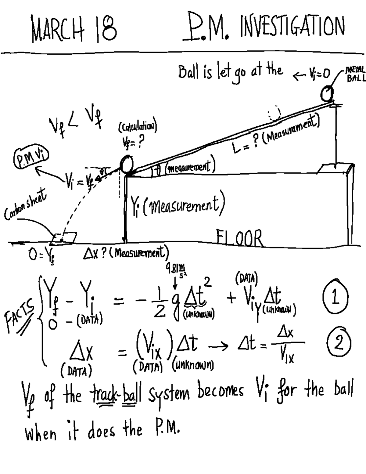 P.M. Investigation: Ball Motion Analysis (March 19) - Studocu