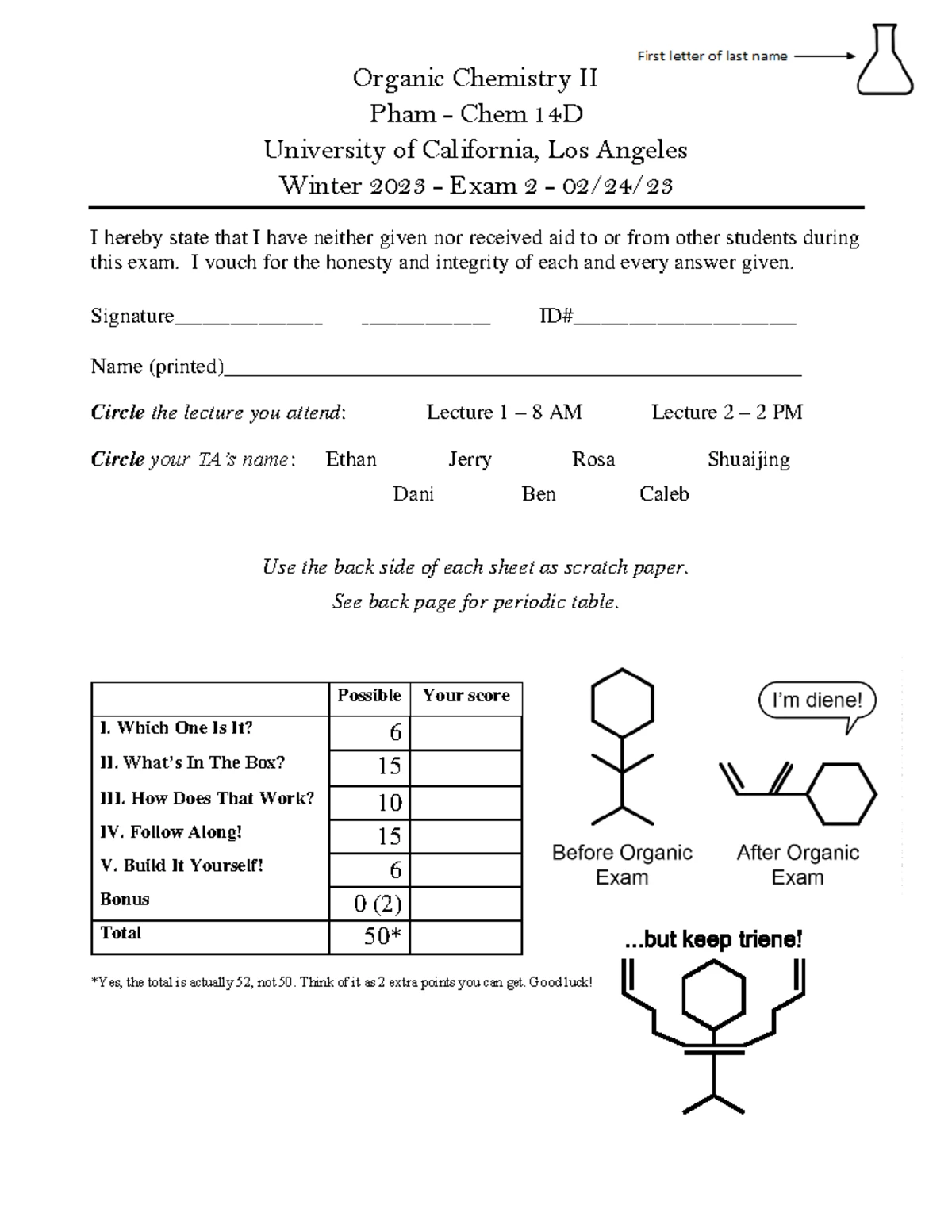 Problem Set 7: Pericyclic Reactions, EAS, and NAS - Chem 14D Winter ...