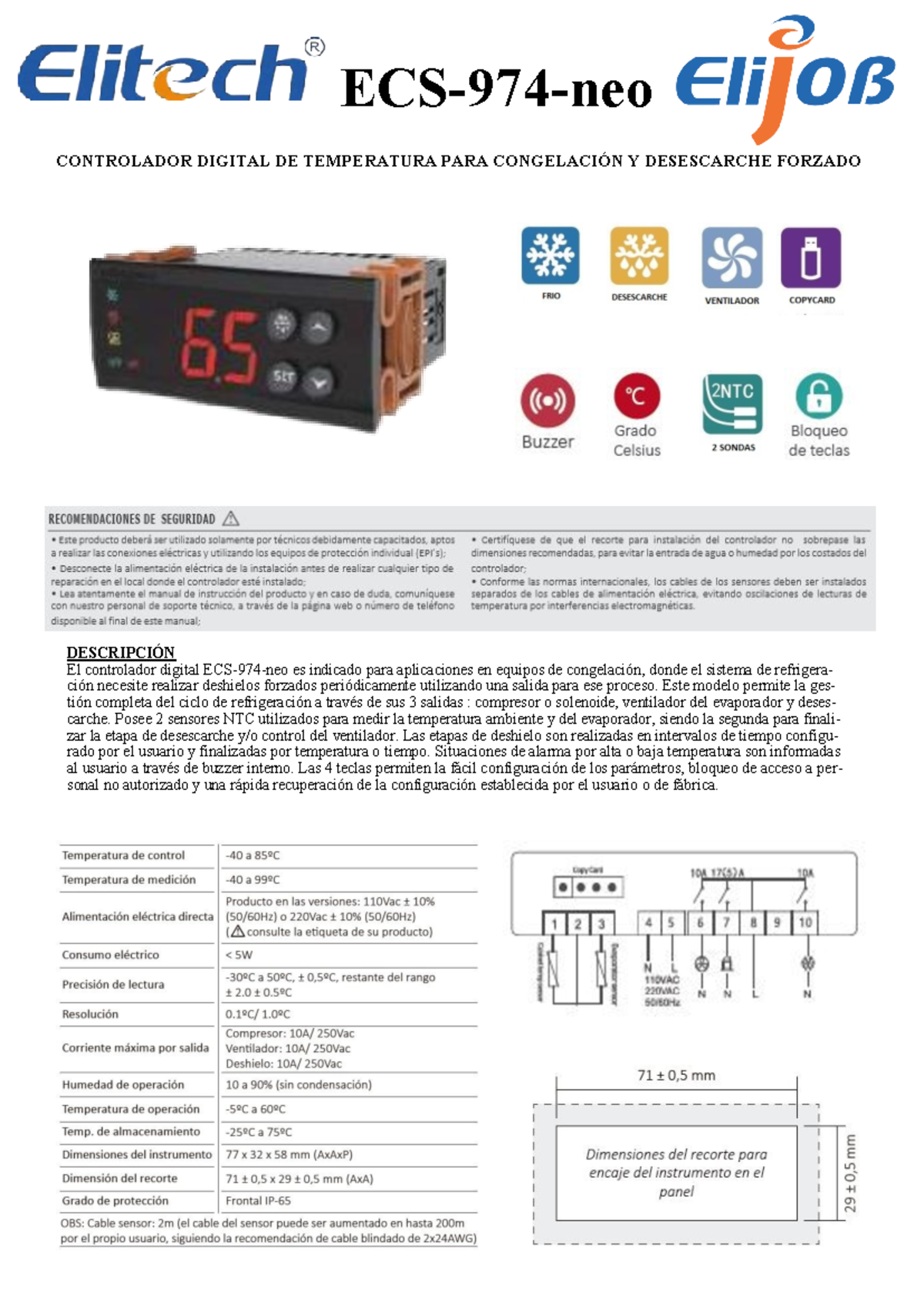Manual del Controlador Digital ECS-974 neo para Refrigeración - Studocu