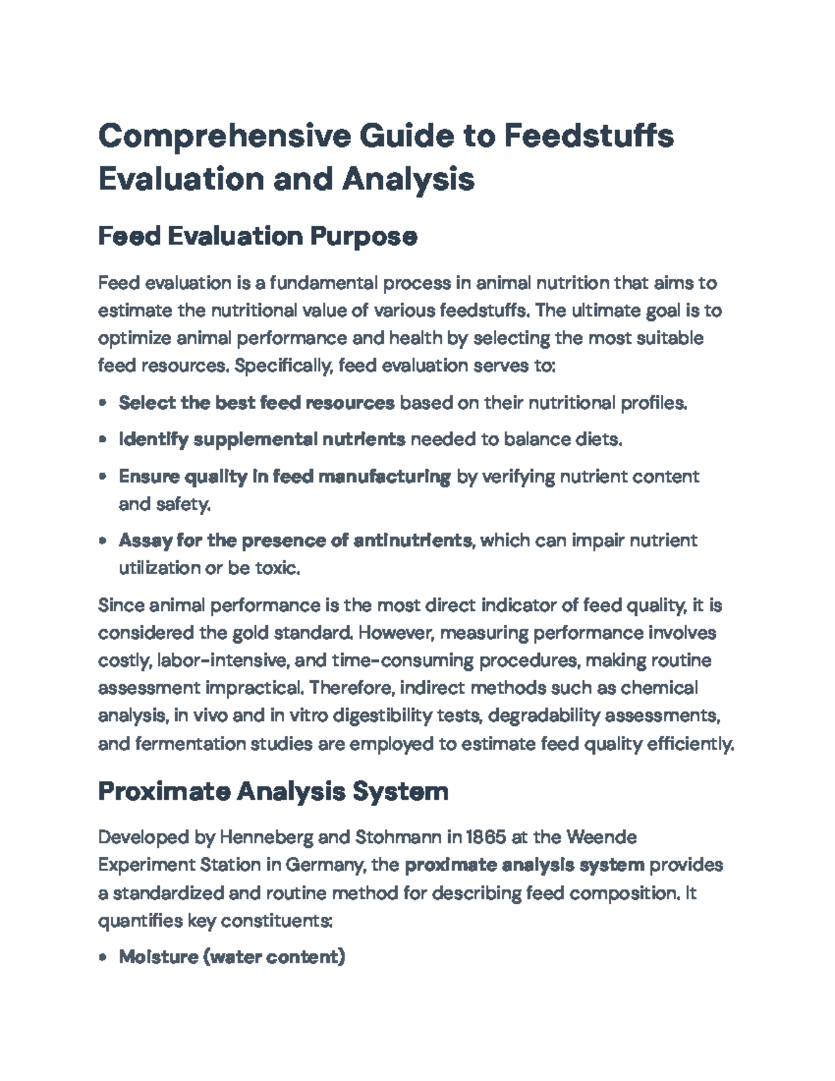 Comprehensive Guide to Feedstuff Evaluation and Analysis (ANSC 301 ...