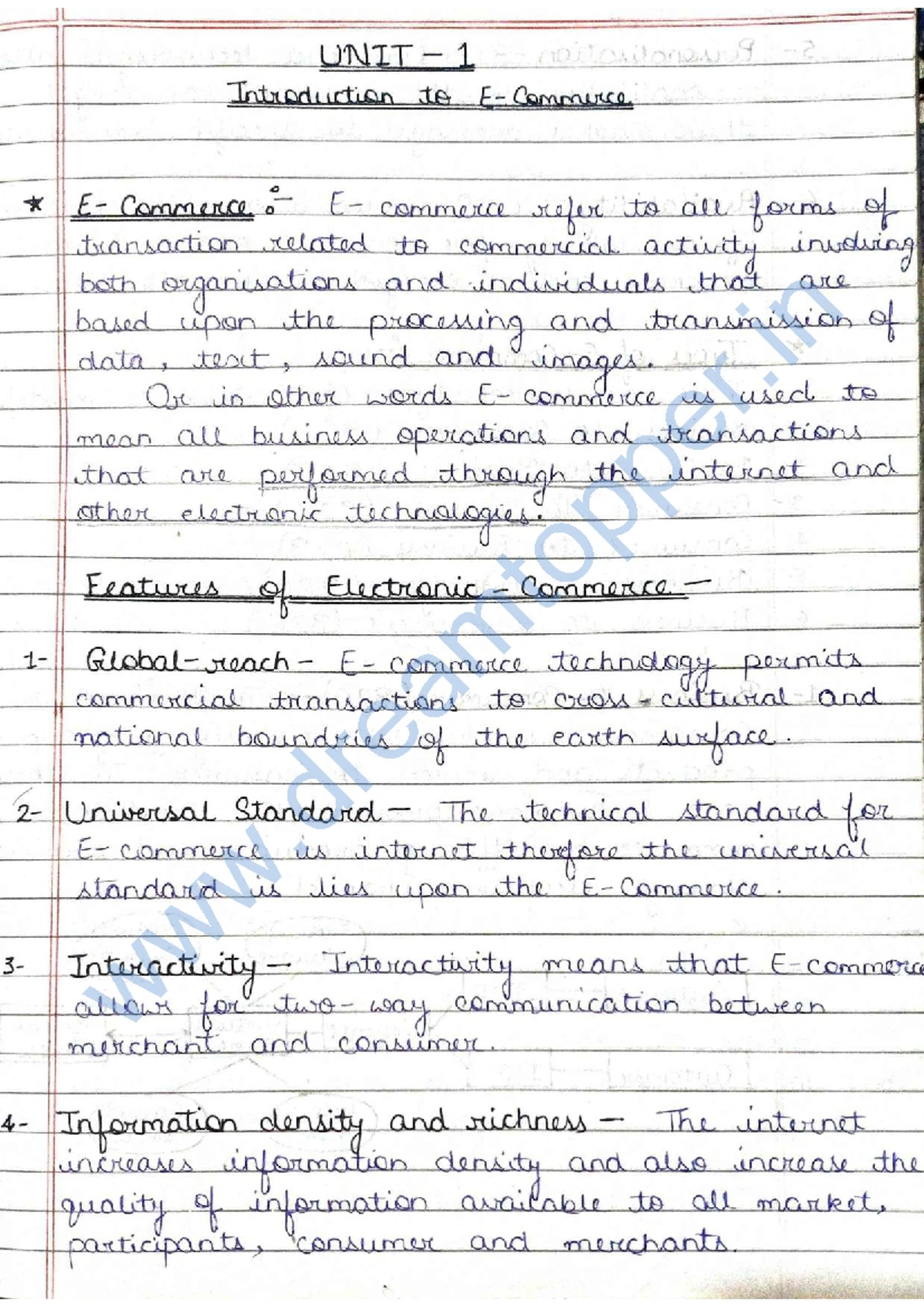E-Commerce Study Notes - Unit 4 Overview - Studocu