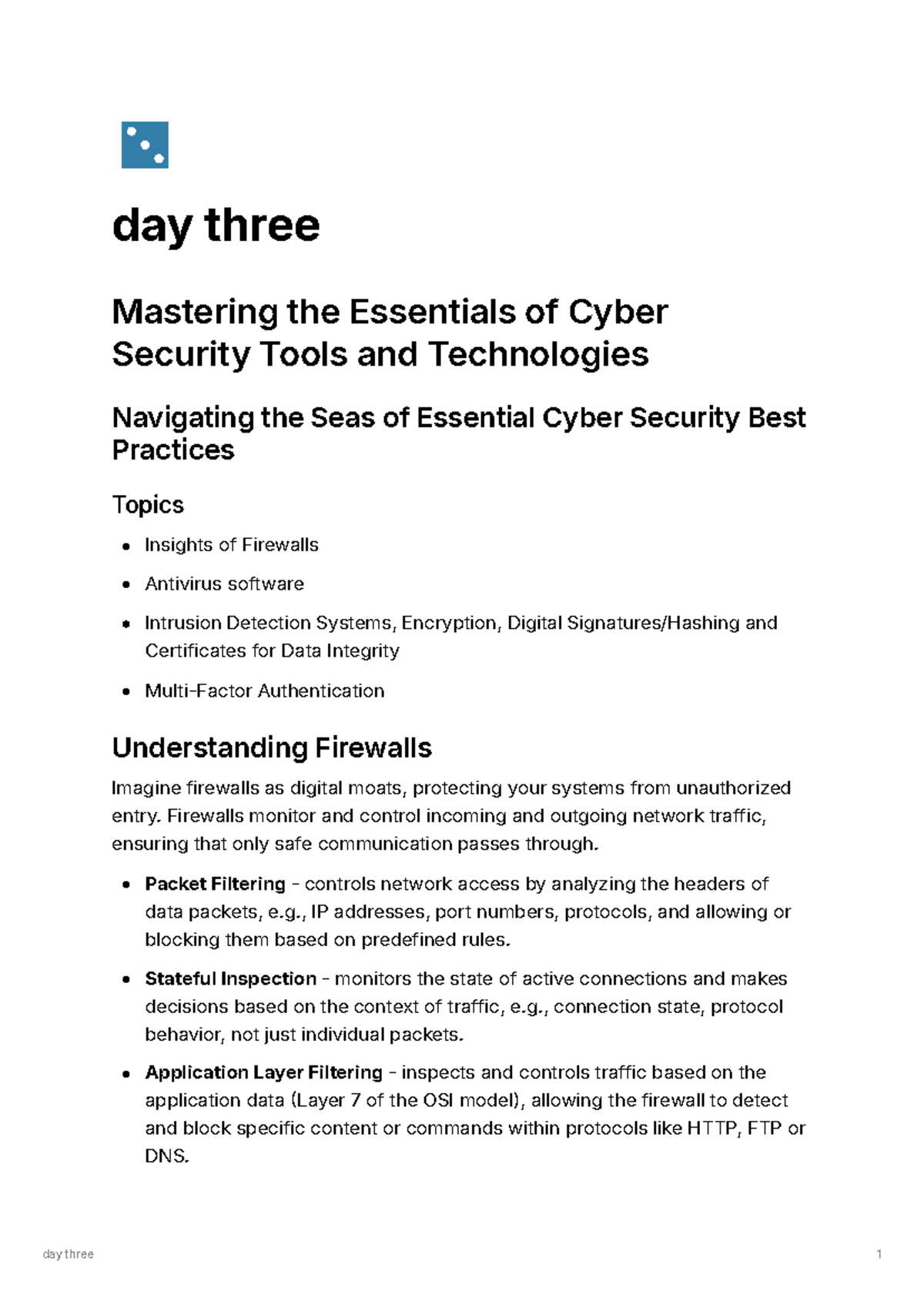 Cyber Awareness Training Day 3: Mastering Cyber Security Essentials ...
