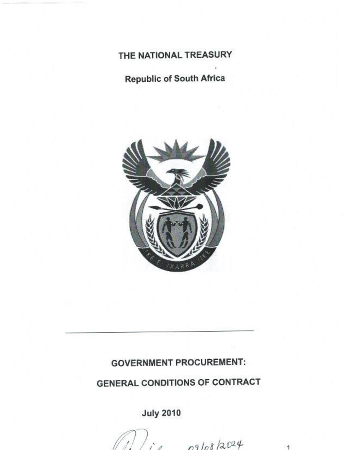 General Conditions of Contract for Government Procurement (GCC) - July ...