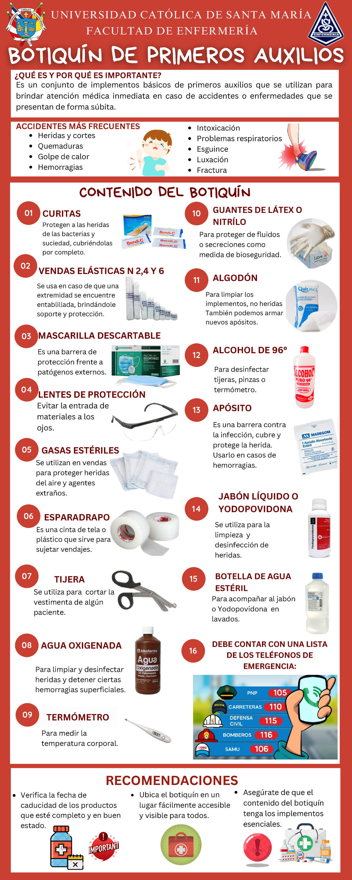Infografía sobre el Botiquín de Primeros Auxilios - ENF-03 - Studocu