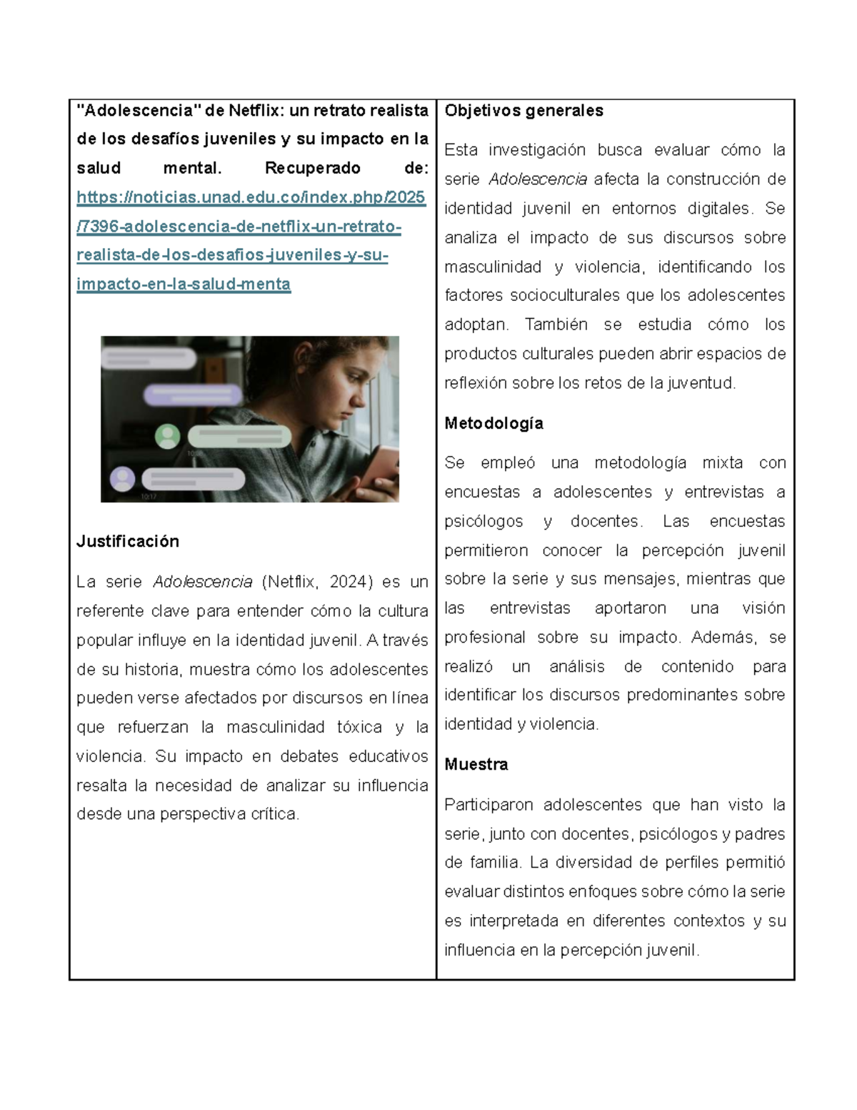 Análisis de la serie "Adolescencia" en Netflix y su impacto en la ...