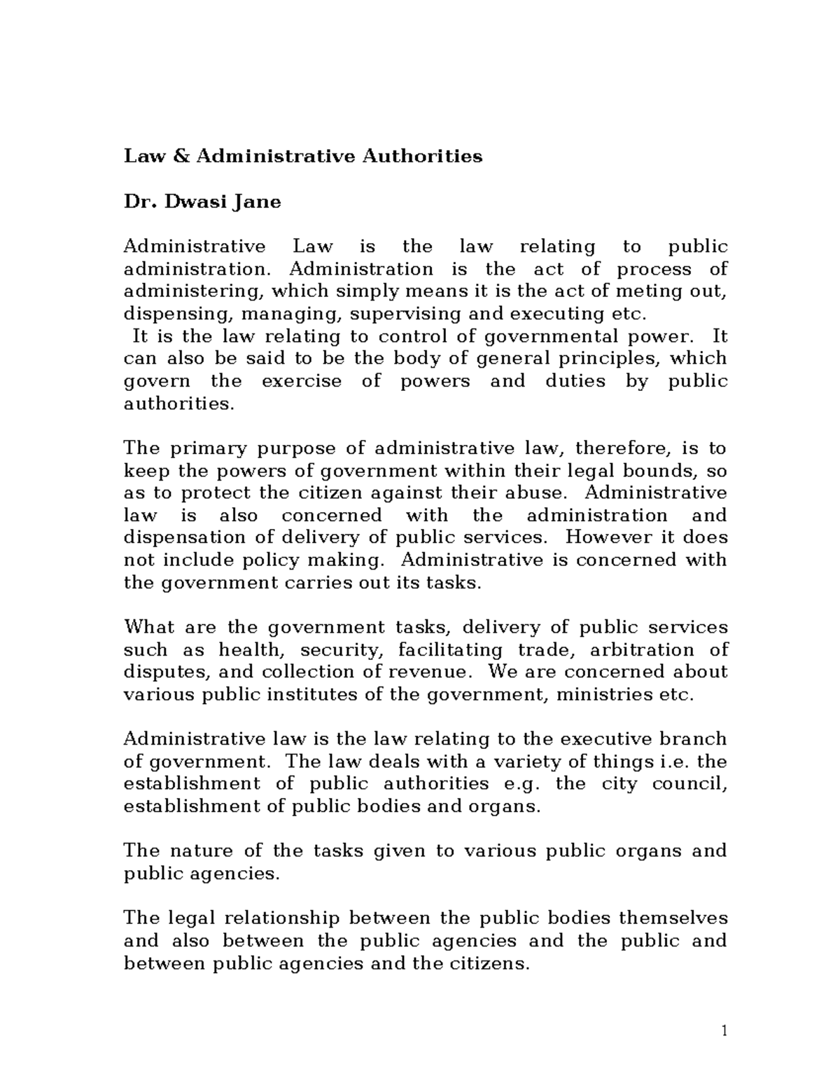 Administrative Law Overview: Key Concepts and Historical Development ...