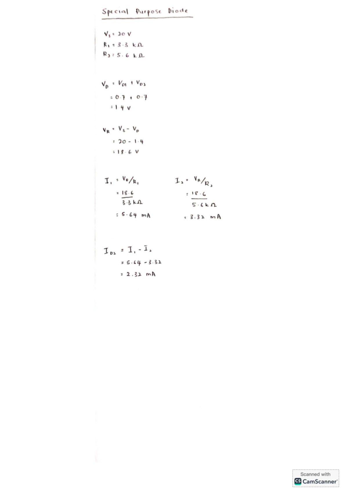 special-purpose-diode-analysis-20v-resistor-values-studocu
