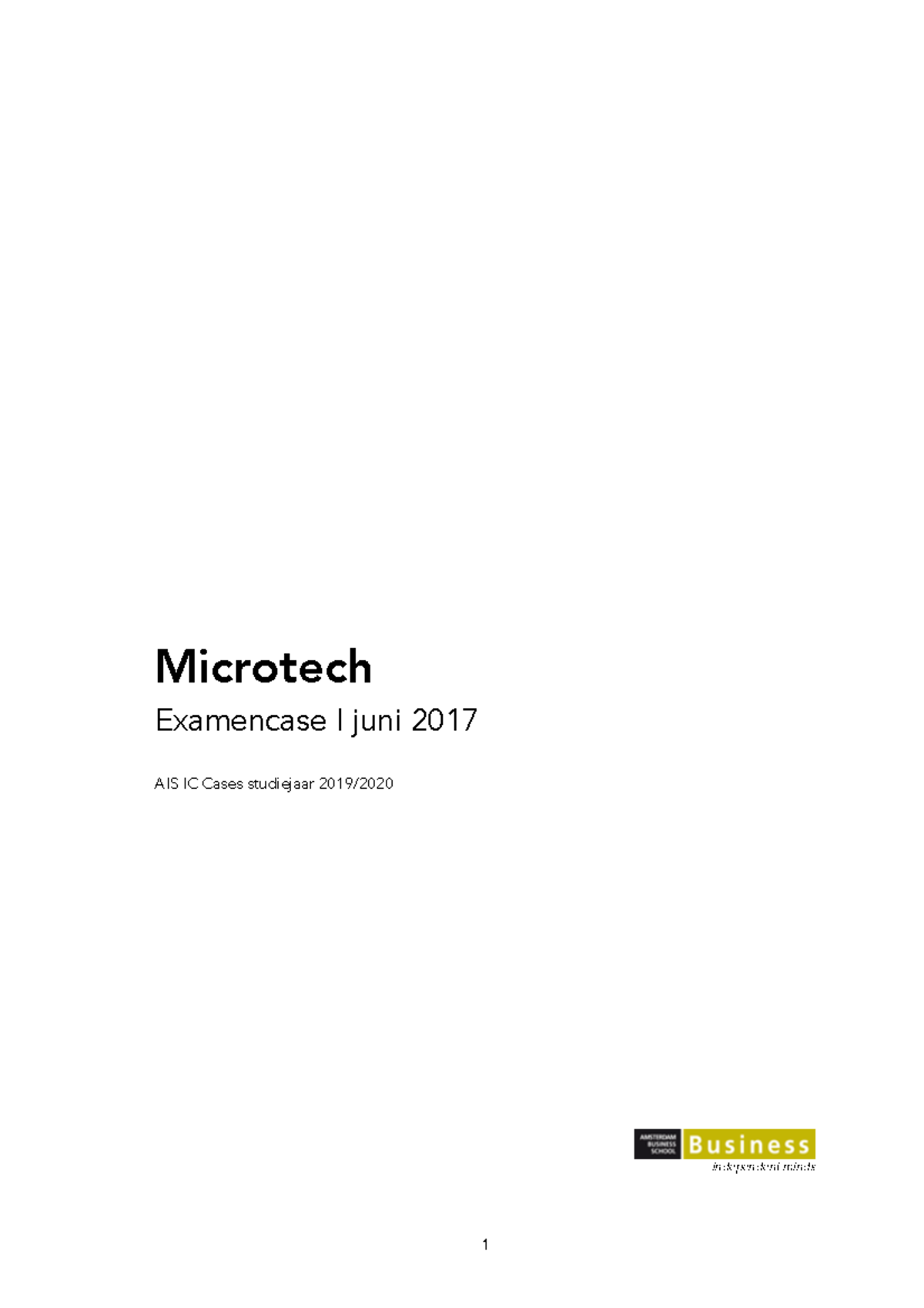 Microtech B.V. Case Study - Analysis of Business Operations and Market ...