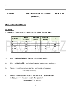PMO470S - Multi-Component Distillation Column Construction Guide 2023 ...