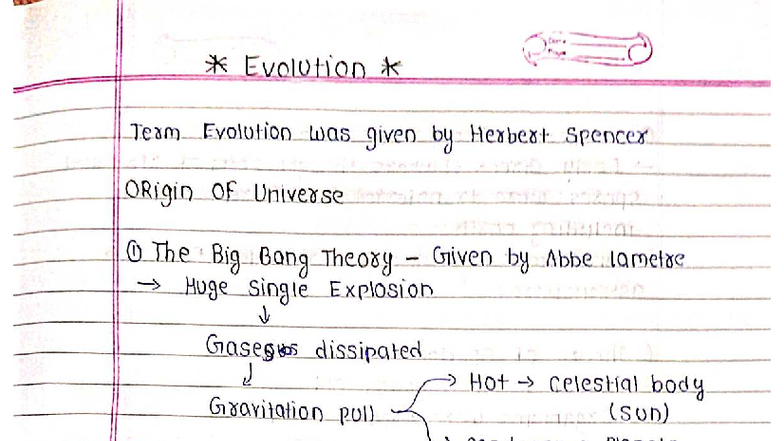 Evolution - Biology Premium Notes (Course Code: 29) - Studocu