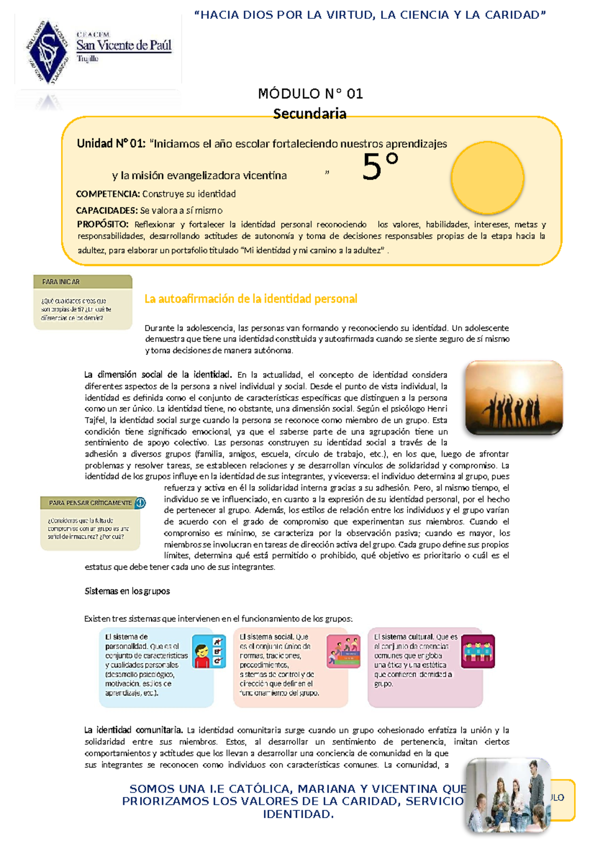 Módulo 01: Identidad y Autonomía en la Adolescencia - Secundaria DPCC ...