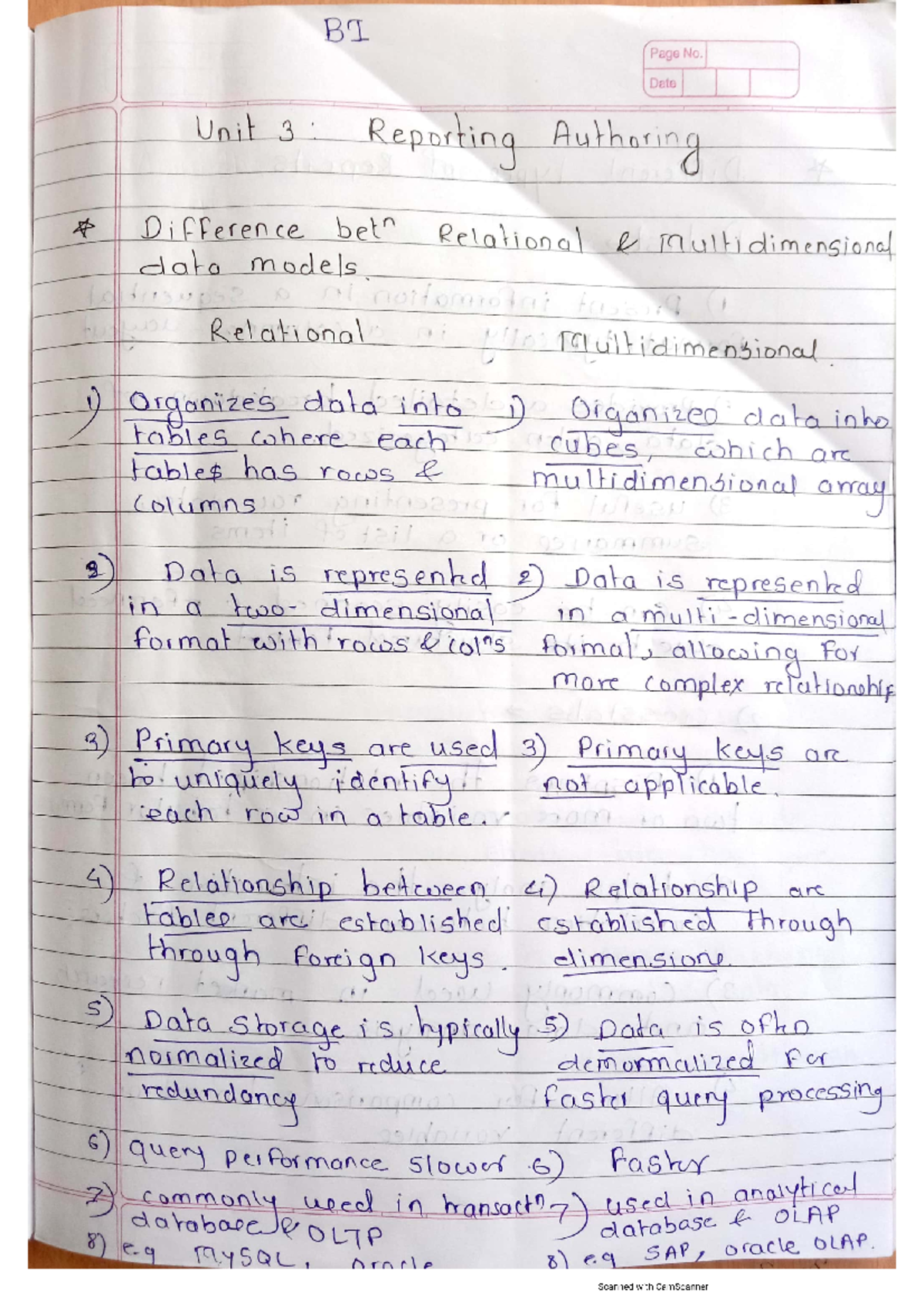BI Unit 3: Reporting and Data Analysis Techniques Notes - Studocu