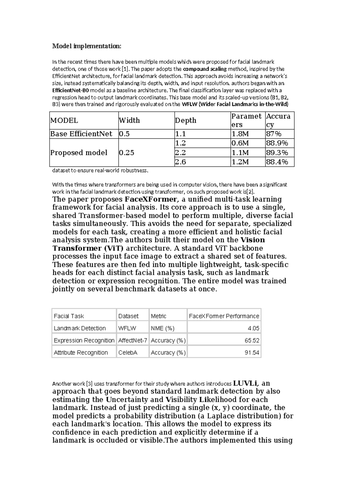 Facial Landmark Detection Models: EfficientNet & FaceXFormer Analysis ...