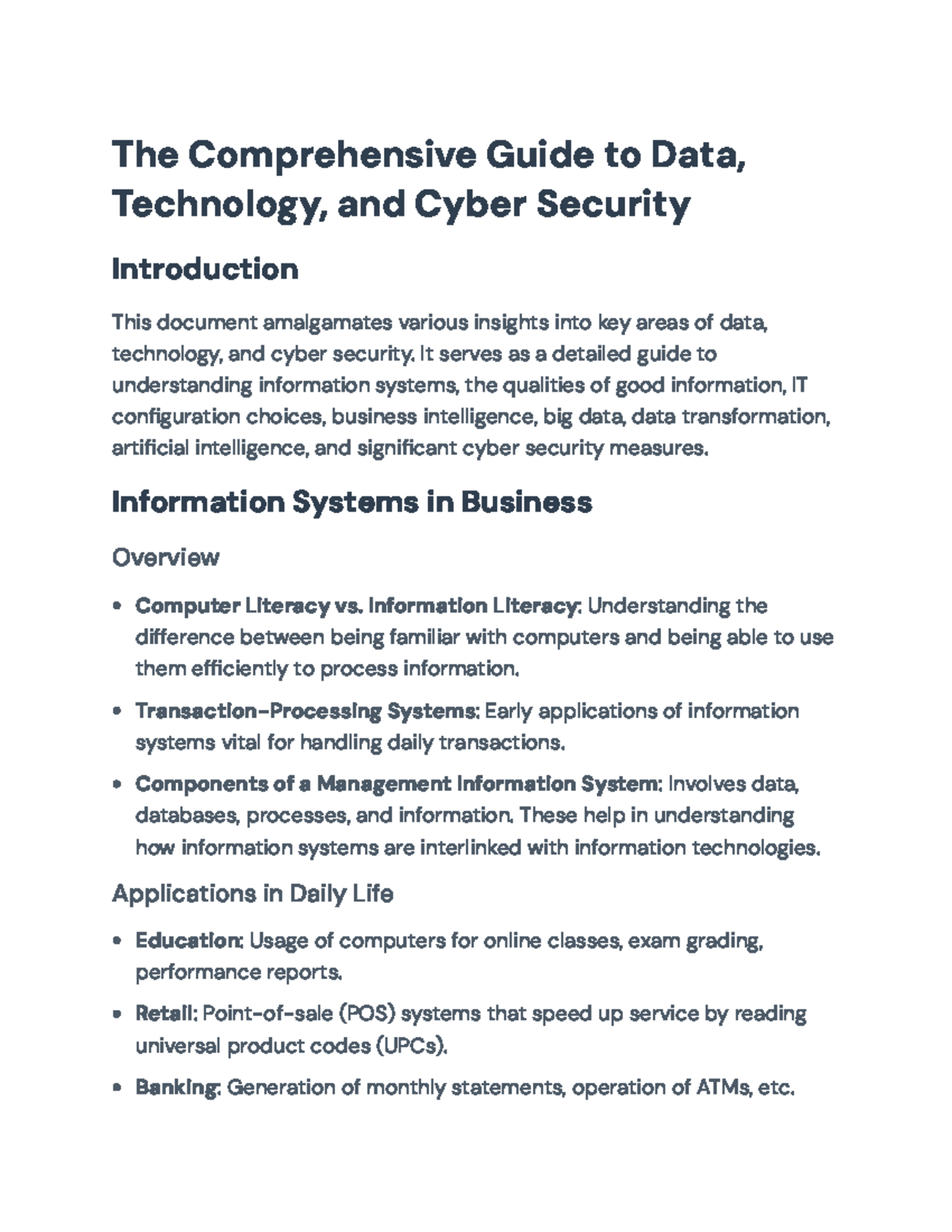 Comprehensive Guide to Data, Technology, and Cyber Security Insights ...