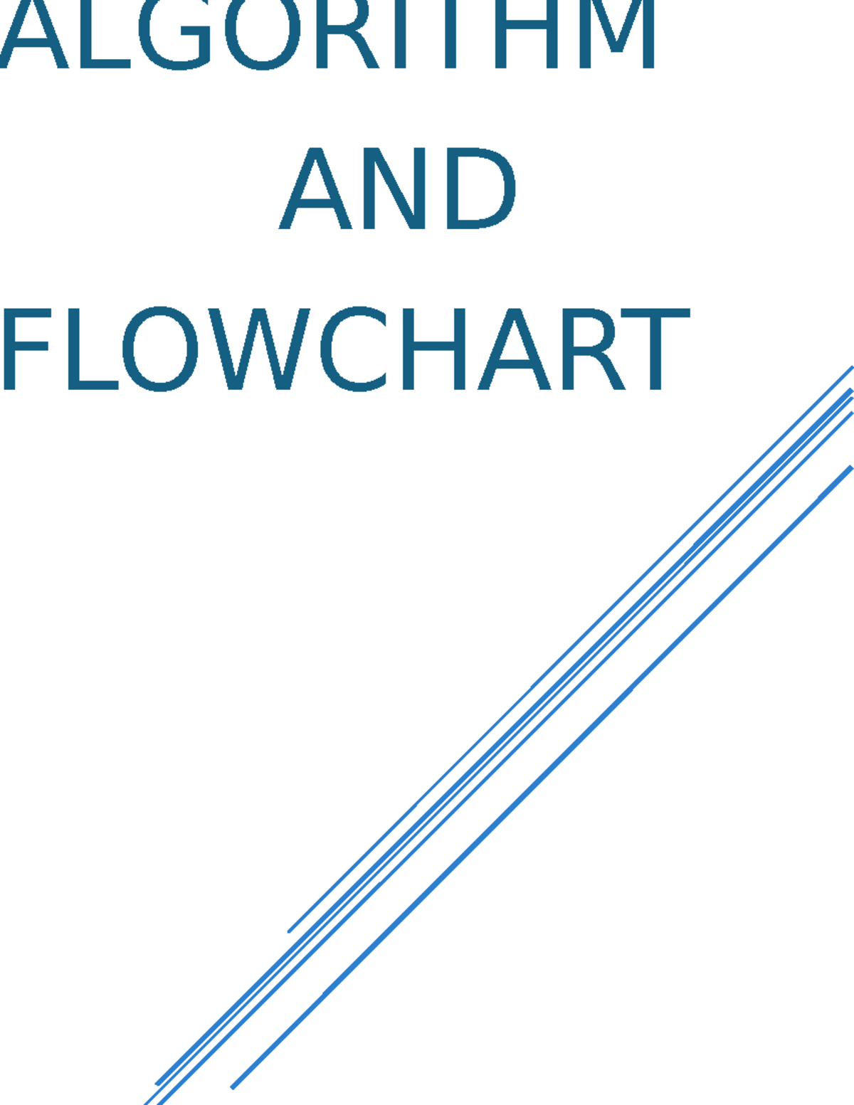 Algorithm and Flowchart: Understanding Algorithms and Variables - Studocu image.
