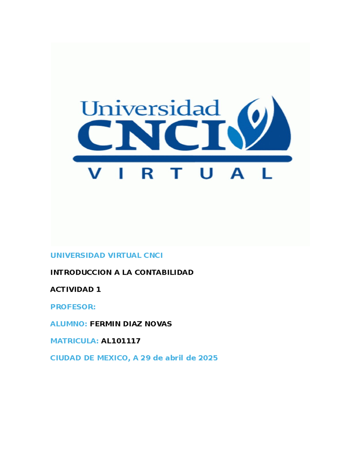 Introduccion a la contabilidad 1 - UNIVERSIDAD VIRTUAL CNCI ...