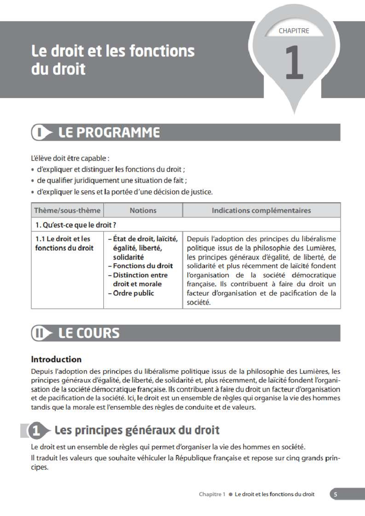 CHAPITRE 1 - Le Droit et ses Fonctions (Droit - Hhvv) - Studocu