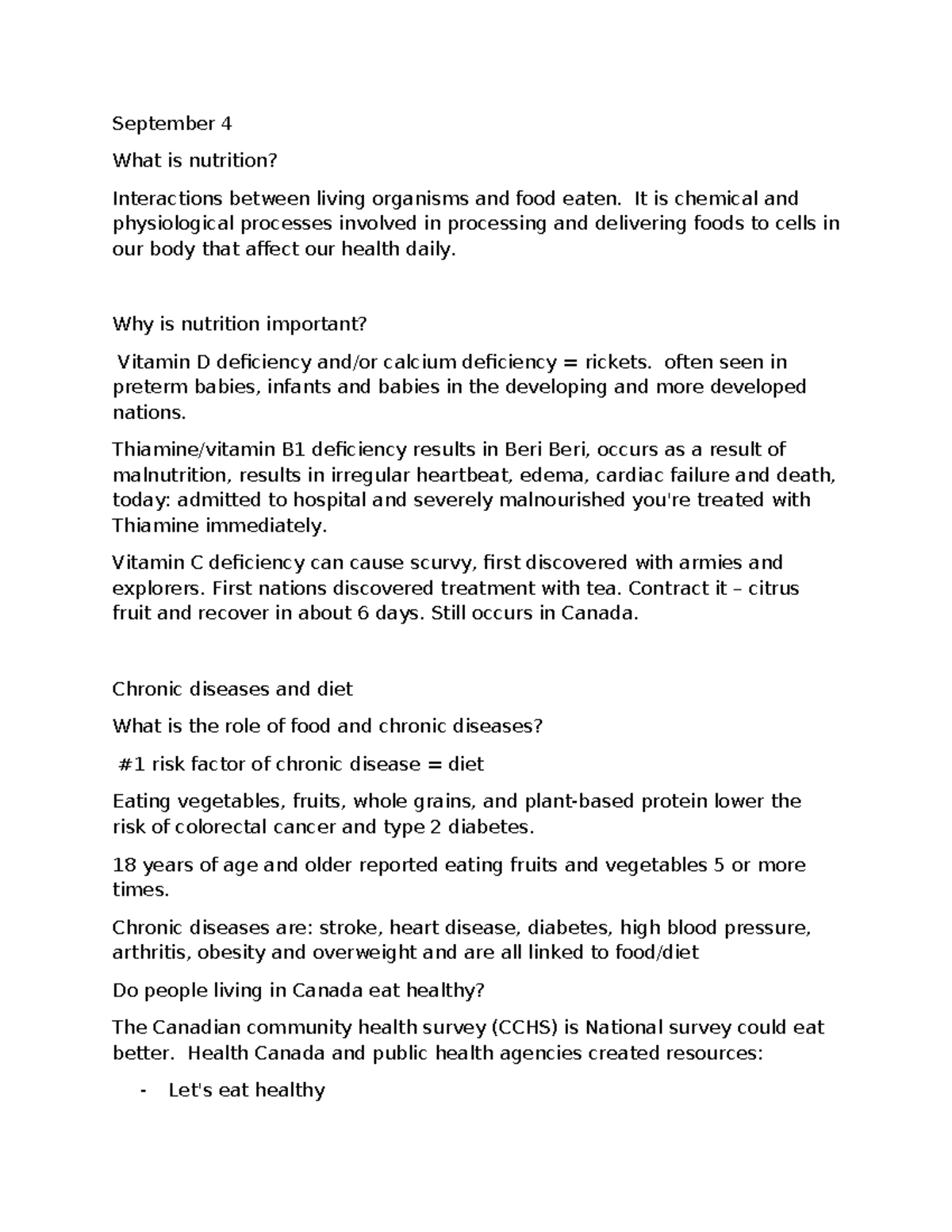 Nutrition - Lecture Notes: Understanding Food Interactions and Health ...