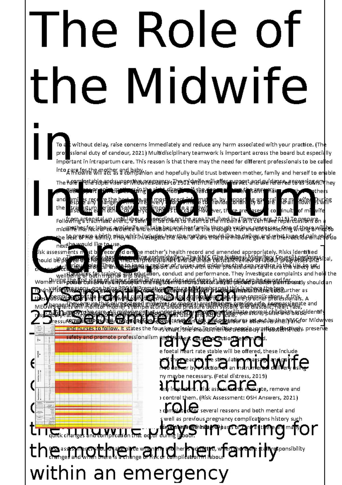 The role of the Midwife in intrapartum care - By Emma Ireland 16th ...