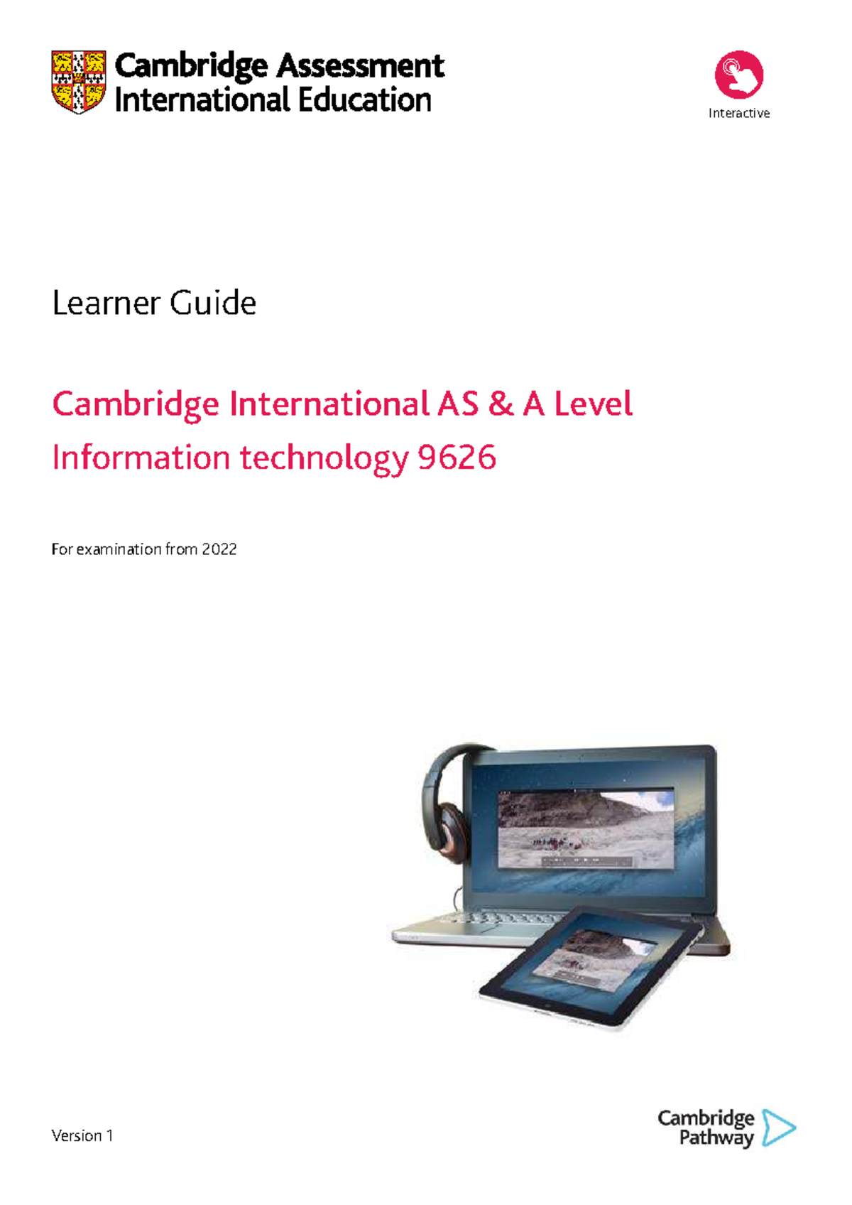 Cambridge International AS A Level IT 9626 Learner Guide for 2022 Exam ...
