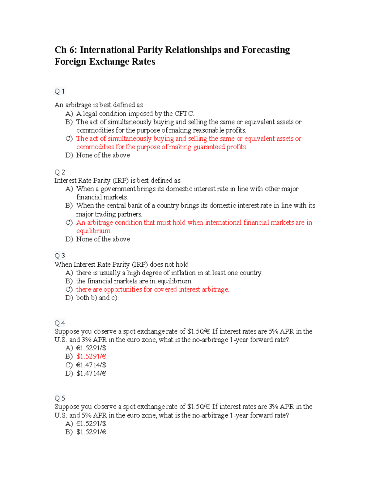 6-International Parity Relationships and Forecasting Foreign Exchange ...