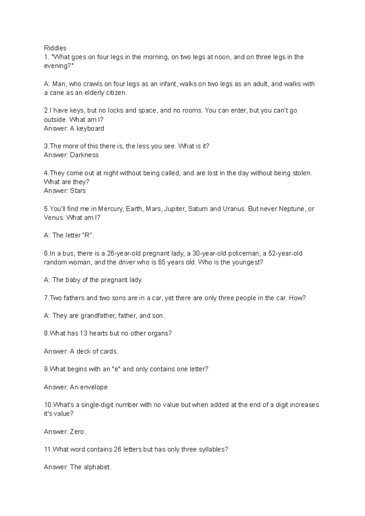 Riddles - Riddles 
