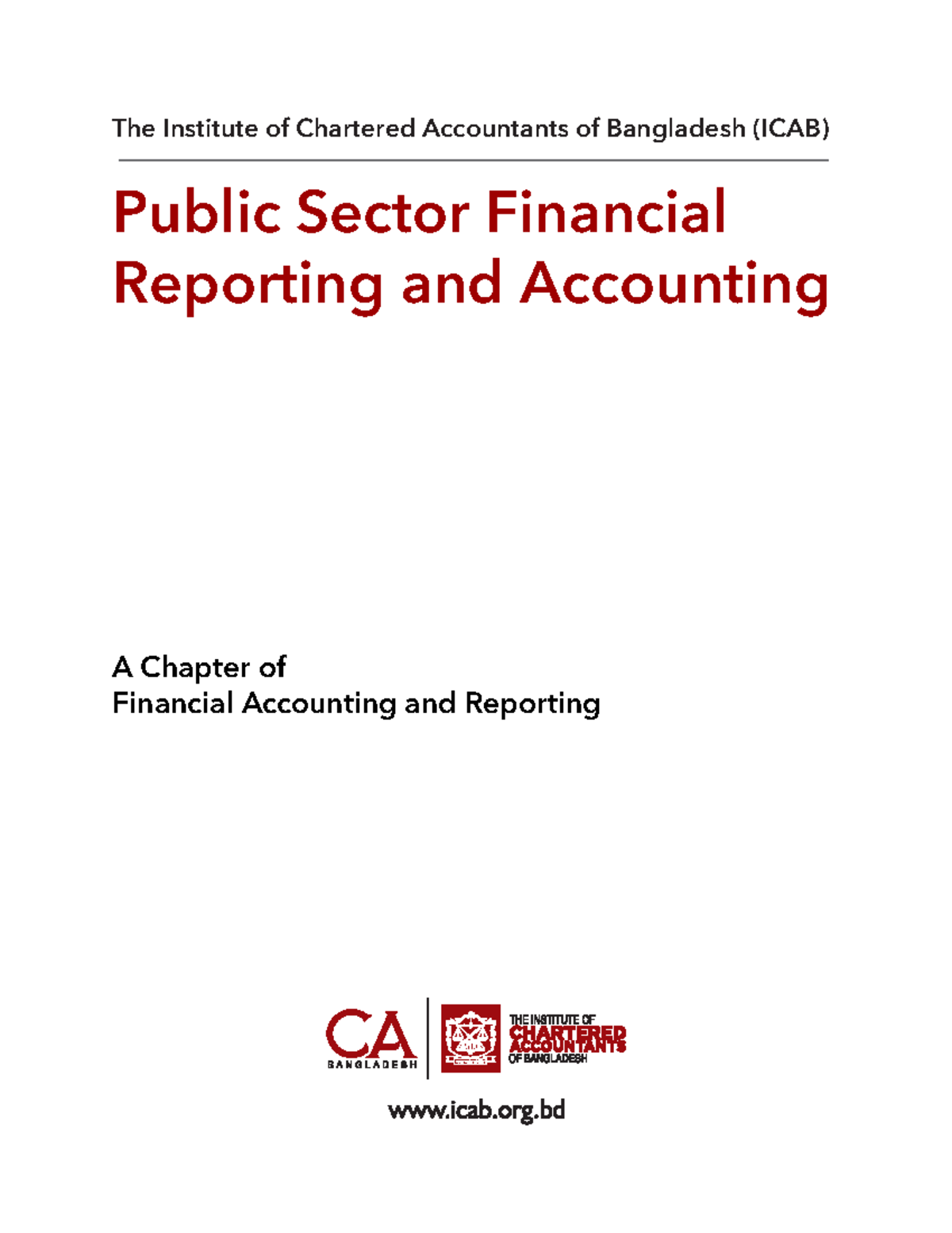 Public Sector Financial Reporting & Accounting ICAB 2024: A ...