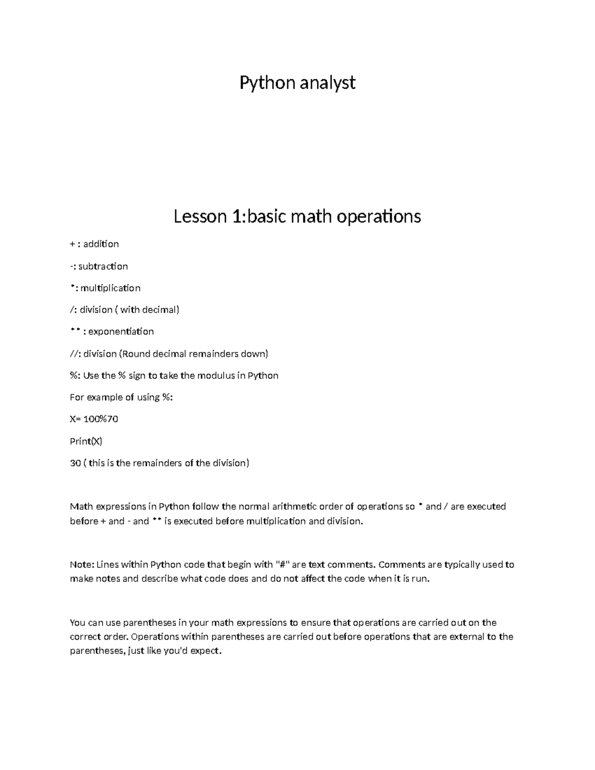 Python analyst - tự học thôi đừng dowload - Python analyst Lesson 1 ...