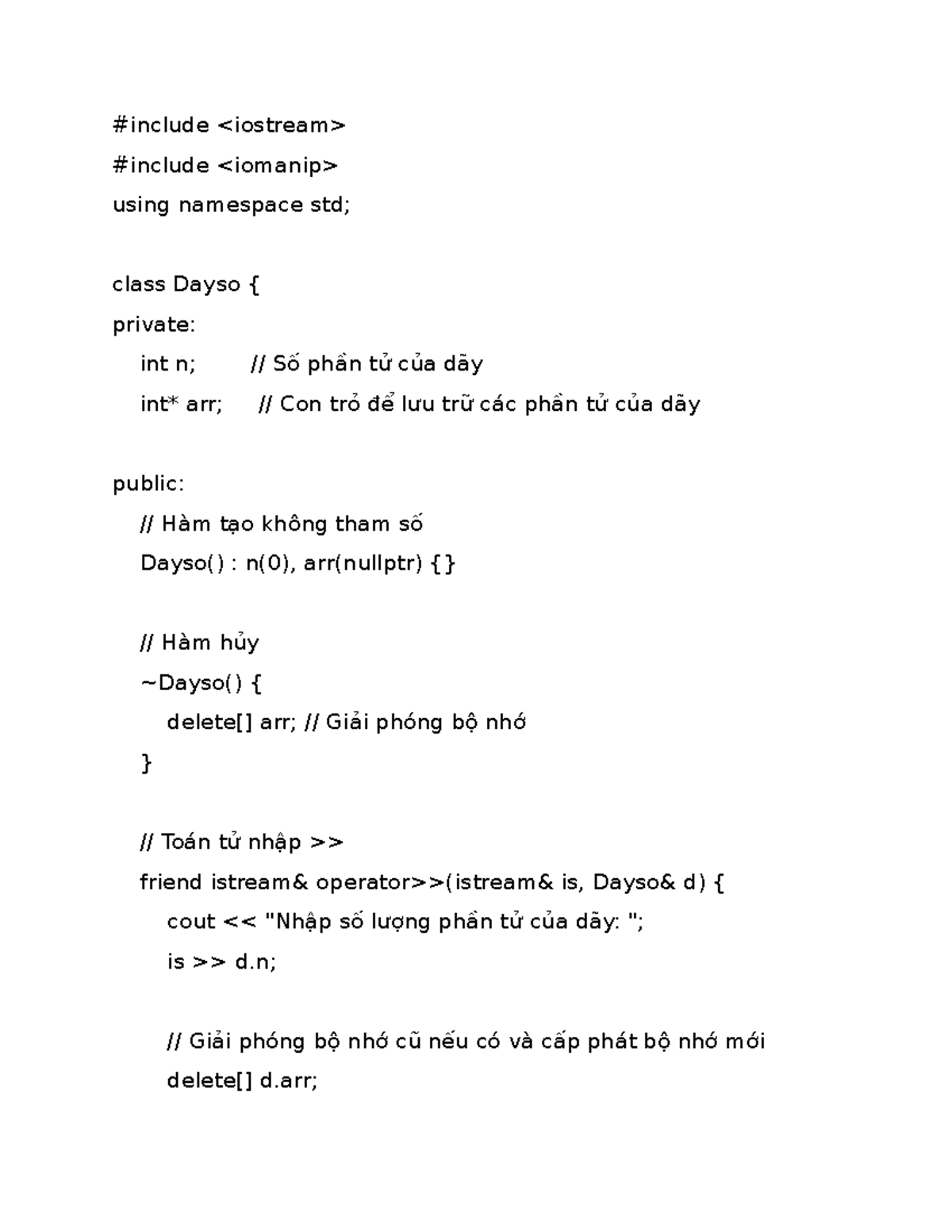 Include - glhf - #include #include using namespace std; class Dayso ...