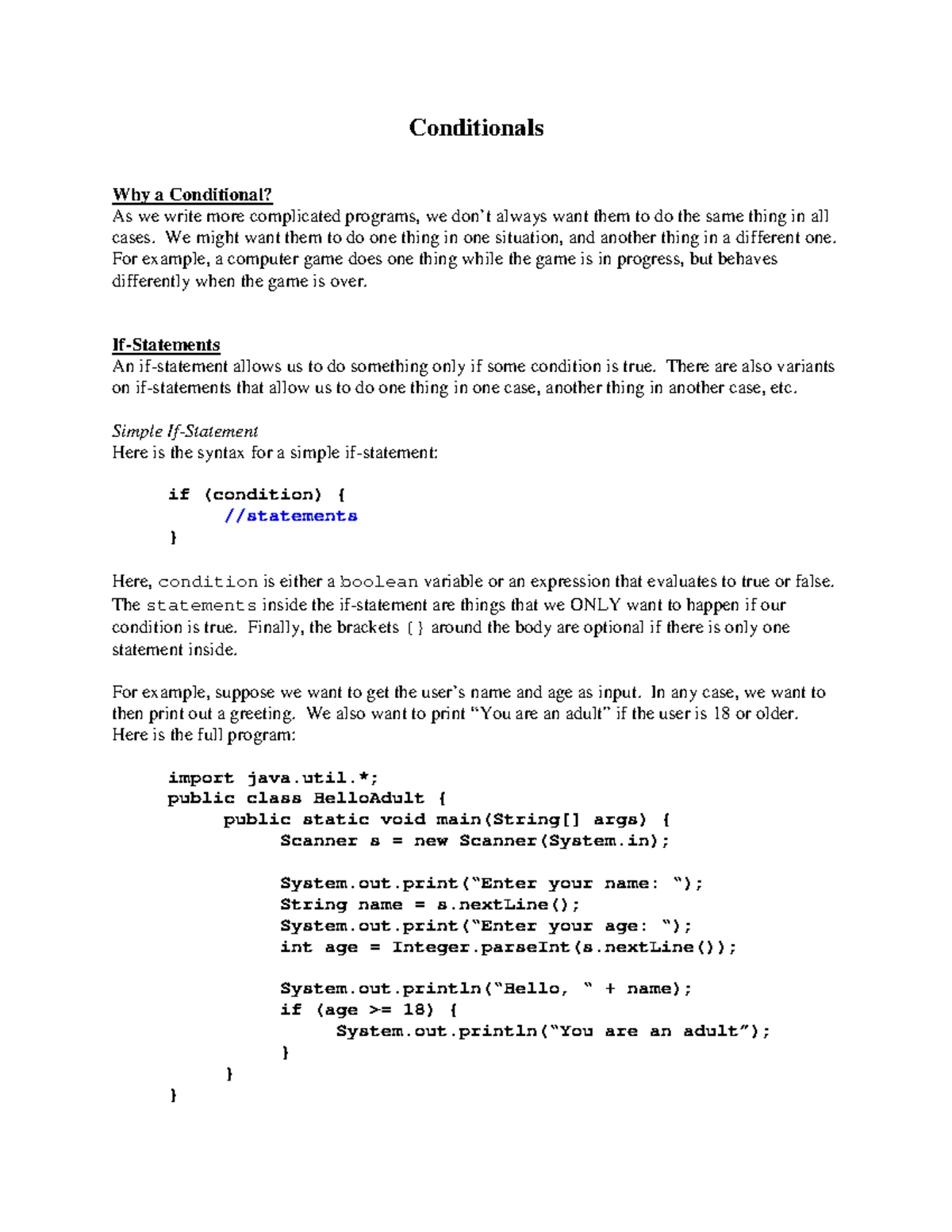Introduction to Programming with Java: Tips & Tricks (CS101) - Studocu